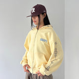 Rhinestone Zip-Up Hoodie_Lemon