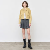 WOMAN ジップアップコットンショートジャケット [BEIGE]