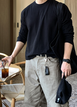 Bias Incision Washed Semi Wide Cargo Pants