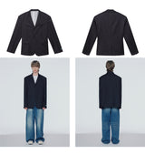 Oversized single-breasted jacket