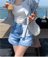 Rear Stripe Short Sleeve Shirt / 2 colors