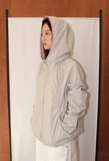 SHIRRING HOODED WIND JACKET