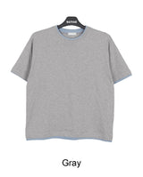 Rian Color Matching Layered Short Sleeve Tee