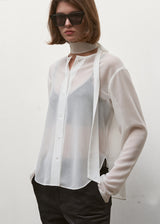 SHEER TIE BLOUSE