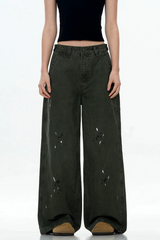 Paint Splatter Adjustable Cargo Pants