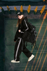 SP LINE WIDE JOGGER PANTS BLACK