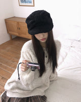 Nahi Bouclé Loose Round-Neck Knit