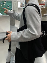 ルックネードワッフルセミクロップラウンドカットロングスリーブTシャツ