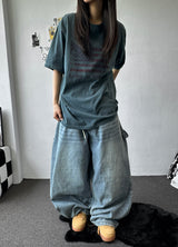United Flag Pigment Oversized T-Shirt 3color