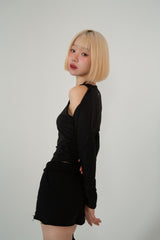 ネックストラップTシャツ_BLACK