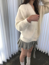 モヘアカーディガン