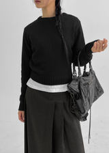 [MADE] STENNE ROUND KNIT WOOL 50%