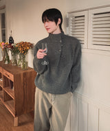 Cleo Half-Neck Snap Knit