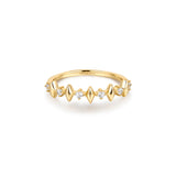 [Worn by Hyunyoung Joo]Multi Sparkle 925 Silver + 14k gold plating Ring R061-03G