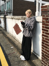 ホエールコーデュロイフリーススナップワイドパンツ(4c)