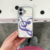 (Copy of) [MADE] [Glossy Glass Silver Bumper Case] Stripe Melody