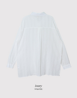 #Natural Stripe Summer Loose Shirt (4color)