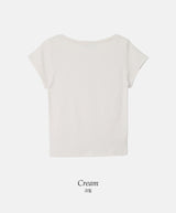 ベーシックUネックウォームペンダントTシャツ (5color)
