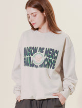 NISEX Bear Friends Big Logo レギュラーフィットスウェットシャツ オートミール (FCF1TS325M)