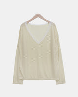 ルニル ドット レース ロングスリーブ Tシャツ