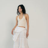 HALTER NECK BEADS KNIT (IVORY)