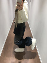 コーデュロイワイドレッグパンツ (2 Colors)