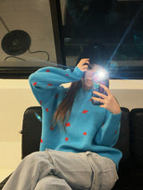 [SALE] blue flower knitwear