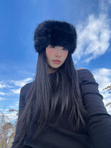 メーテルロングヘアフェイクファーバケツファーハット (4 colors)