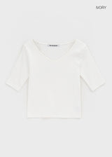 [MADE] Senco V-Neck Half-Sleeve Tee