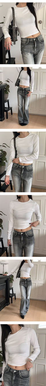Grayish ブーツカットデニムパンツ