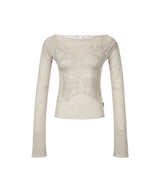 CORSET SHEER LONG SLEEVE_BEIGE