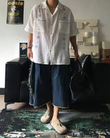HX Harvey Embroidery Short Sleeve Shirt White