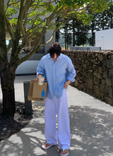 Deade 534 Off-White Linen Wide Denim