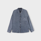 [ASCLO MADE] Tencel Indigo Washed Check Shirt