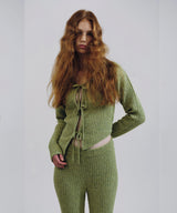 COLOR KNIT FLARE PANTS
