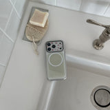 green silver MagSafe bumper case