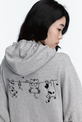 26FW★ハンギング キャッツ エンブロイダード フーディー