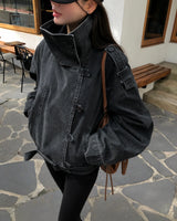 [ORIGINAL] Norden High-Neck Cotton Short Jacket