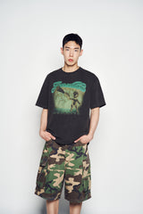 25SS ピグメントシューティングエイリアンショートスリーブTシャツ チャコール