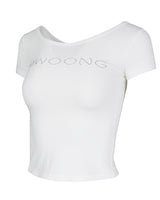 Mwoong ジュエリースクープTシャツ(ホワイト)