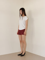 SHELL CAP SLEEVE T (WHITE)