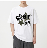 オーバーフィット クルーネック キラ スター ショートスリーブ Tシャツ ホワイト