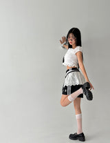 Ring two-string loop strap belt
