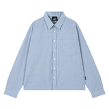 Daily Crop-Fit Check Shirts (JTOSRT-0006)