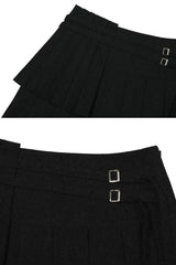 レイヤープリーツスカート black