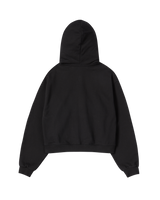 25FW WOMAN ミニACベアクロップフーディージップアップ ブラック