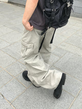 Barz Cut Curved Wide Pants 4C