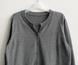Mousse Modern Basic Simple Knit Cardigan