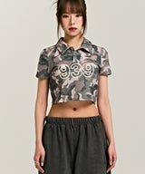 939ロゴカラークロップトップ(CAMO)