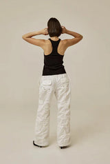 Satin cargo pants
